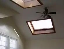 Fixed unit skylights, interior view.