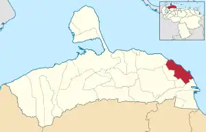 Location in Falcón