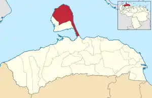 Location in Falcón