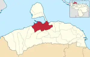 Location in Falcón