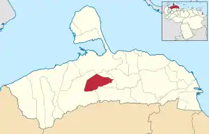 Location in Falcón