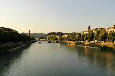 The Adige flowing through Verona.