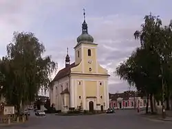 Town square with the Church of Saint James the Great