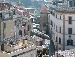 View down Via Fausto Cecconi