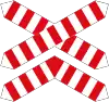Vienna Convention sign with "half cross" (stripes variant)