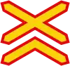 Vienna Convention sign with "half cross" (colour variant)