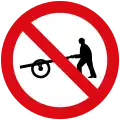 No entry for hand carts