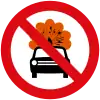 Prohibition entry for vehicles carrying more than a certain quantity of explosive or readliy infammable substance