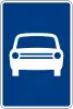 Limit beginning Road for motor vehicles
