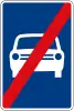 Limit end of road for motor vehicles