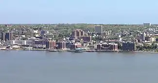 Yonkers as seen across the Hudson River from The Palisades in New Jersey