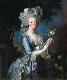 Marie Antoinette with a Rose, 1783. Palace of Versailles.