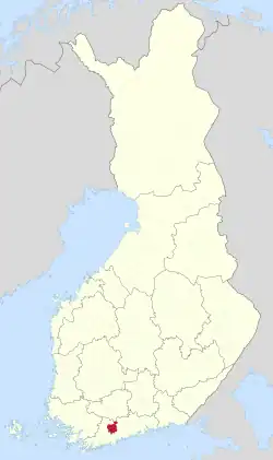 Location of Vihti in Finland