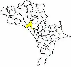 Mandal map of Krishna district showing Vijayawada (rural) mandal (in yellow)