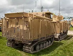 Slat armor on a BvS 10 Viking ATV in 2012