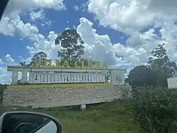 Sign seen when entering the province.