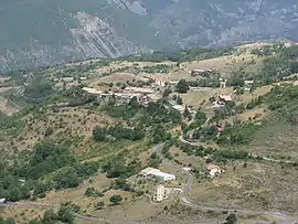 A general view of the village of valavoire, from above