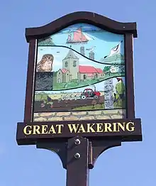 The new village sign erected spring 2007.
