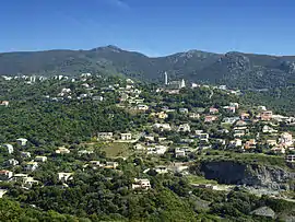The church of Santa Lucia and the surrounding buildings, in Ville-di-Pietrabugno