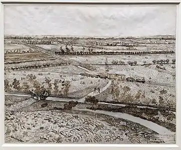 V. Van Gogh, La Crau depuis Montmajour, 1888, crayon et encre brune, British Museum