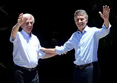 Tabaré Vázquez with Argentine President Mauricio Macri, January 2016
