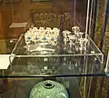 Asia Display. Tiara and silver cups, gifts from the government of Iran.