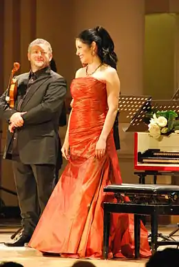 Biondi with Vivica Genaux at the Misteria Paschalia, Poland, in 2010.