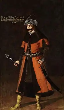 Full-size portrait of Vlad Țepeș in the "Gallery of Ancestors" of the House of Esterházy, 17th&nbsp;century, Forchtenstein Castle