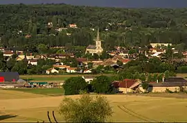 The church and surrounding buildings in Vouneuil-sur-Vienne