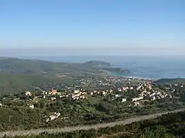 A view of Tomino, overlooking the port of Macinaggio