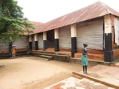 Central court of the Yoruba styled royal palace (Aafin Oba) of Porto Novo.