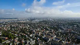 Aerial view of Paris from Meudon