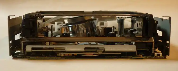 rotary head visible in a VXA computer tape drive