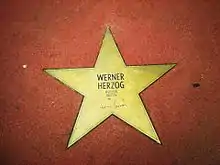 Herzog's star on the Boulevard der Stars&nbsp;[de] in Berlin