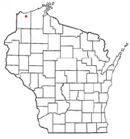 Location of the Town of Amnicon, Wisconsin