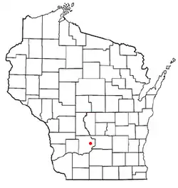 Location of Baraboo (town), Wisconsin