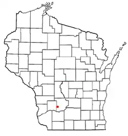 Location of Bear Creek, Sauk County, Wisconsin
