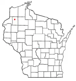 Location of Brooklyn, Washburn County, Wisconsin