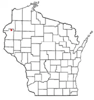 Location of Clam Falls, Wisconsin