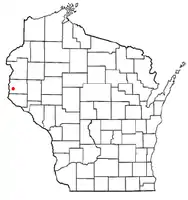 Location of Hudson (town), Wisconsin
