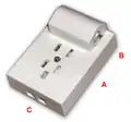 GTN-4 telephone socket (A) with additional RJ11 socket (B)