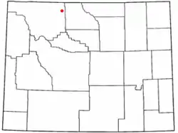 Location of Garland, Wyoming