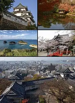 Wakayama Castle, Nishinomaru Garden, Saikazaki, Kimiidera Temple, Downtown Wakayama viewed from the castle keep