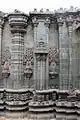 Wall relief, turret, pilasters with miniature decorative towers in Mallikarjuna temple at Kuruvatti