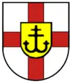 Anchor of the Patriarch's Cross in the coat of arms of Wollmatingen&nbsp;[de], Germany