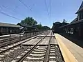 View to the east from the Wayne train station towards Philadelphia
