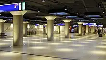 Top floor of the metro station