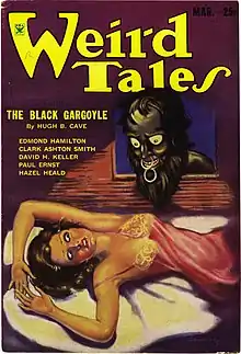 Cave's "The Black Gargoyle" took the cover of the March 1934 Weird Tales