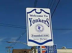 Yonkers Welcome Sign