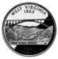 West Virginia quarter dollar coin
